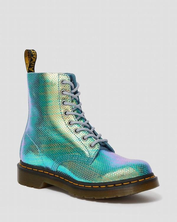 Dr Martens Dámské Kotníkové Boty 1460 Pascal Iridescent Blankyt, CZ-240987